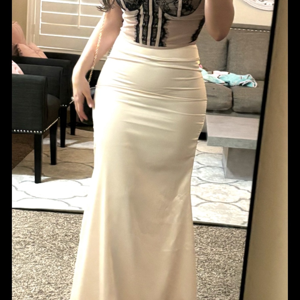 Lace see through top and mermaid skirt